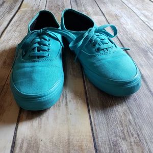 vans authentic skate shoe turquoise mono
